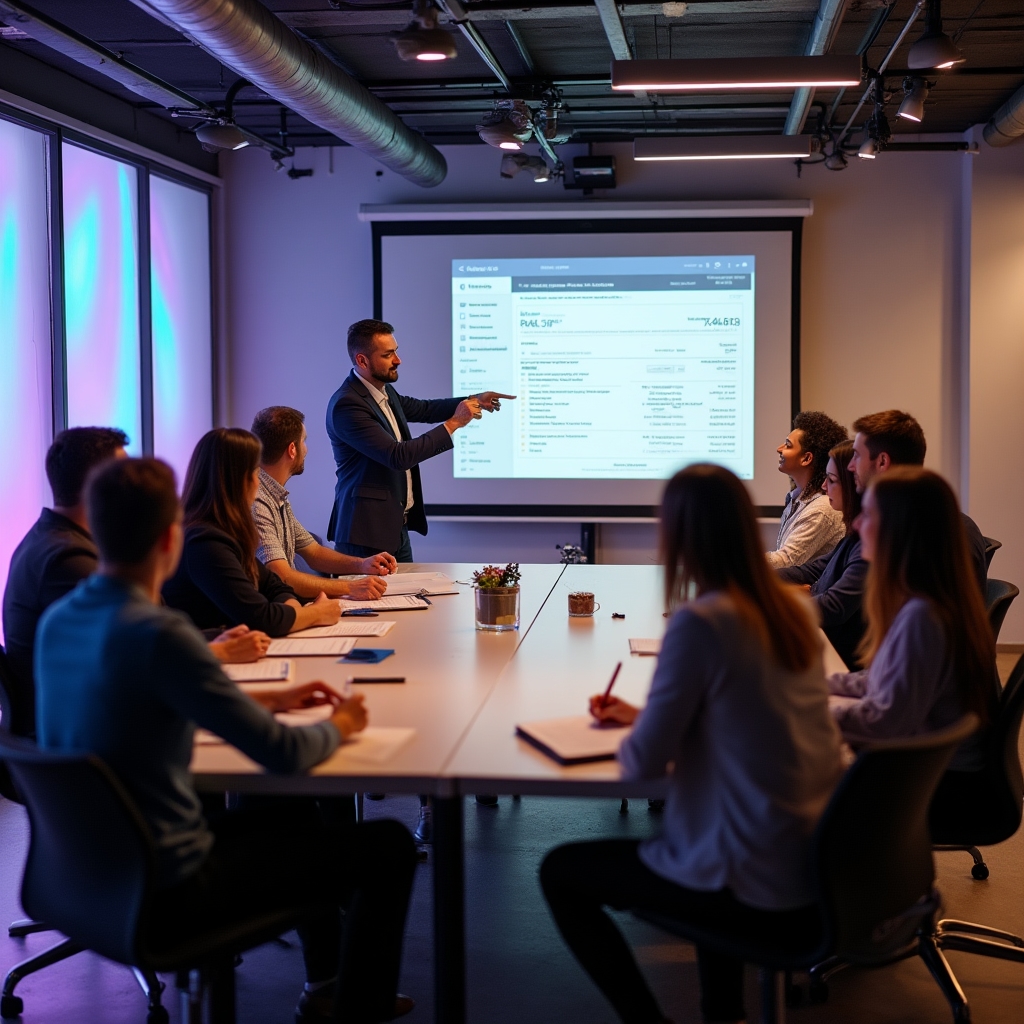Workshop participants learning about payslip deductions in a classroom setting